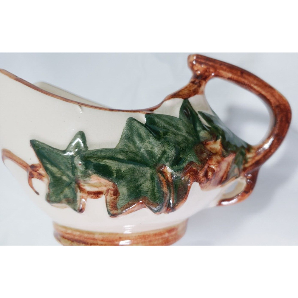 Vintage McCoy Pottery Ivy Leaf Creamer 5.5" x 3.5" Hand-Painted Pre-Owned - Picture 12 of 13